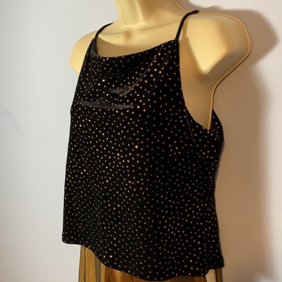 ARIANNA by Rachel Kaye formal evening gown prom black velvet top bronze skirt 12 - Picture 2 of 7